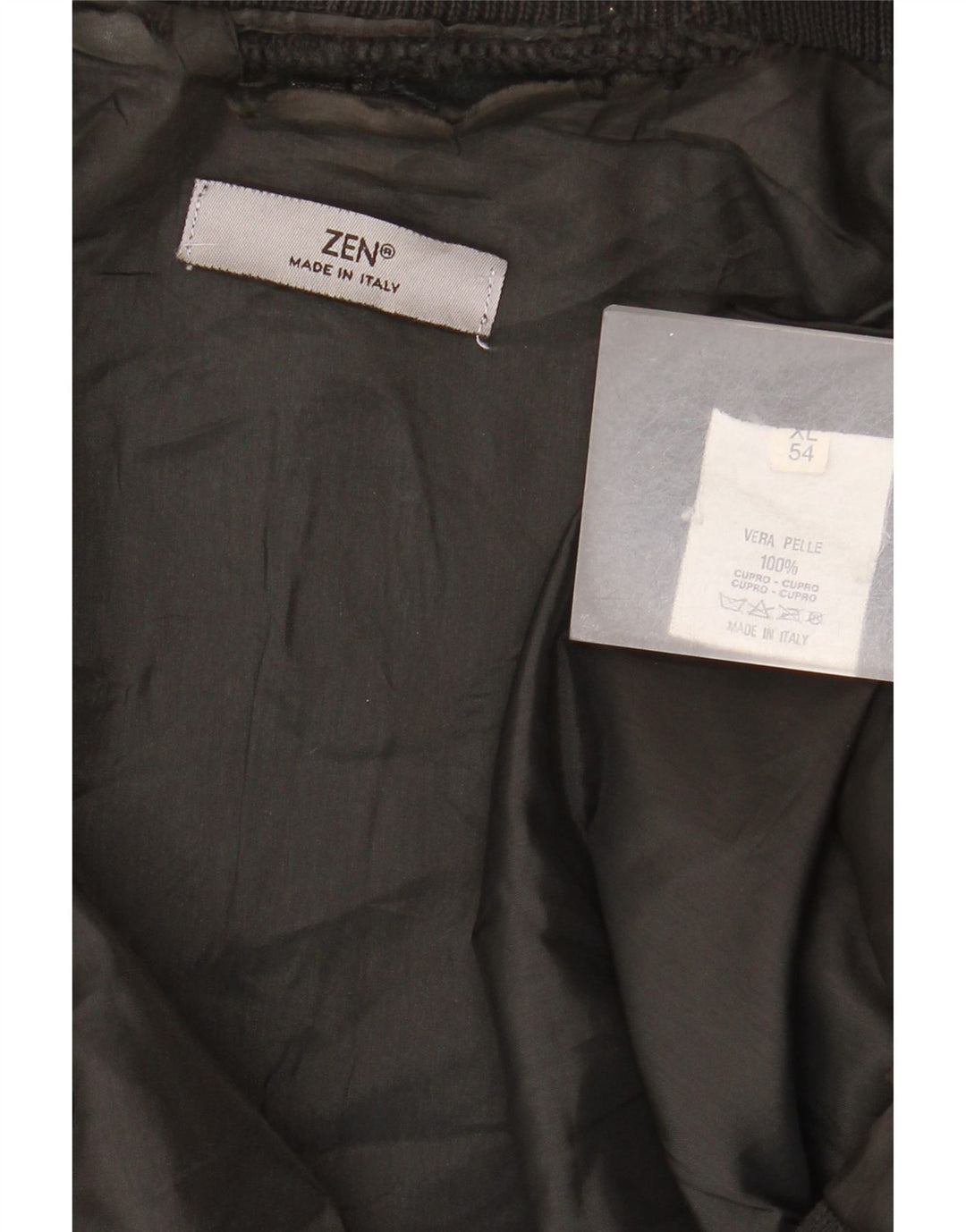Chaqueta de cuero Zen para hombre IT 54 XL Cuero negro
