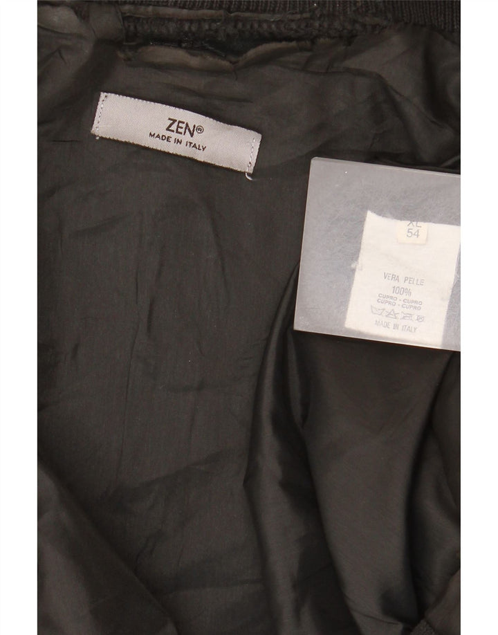 Chaqueta de cuero Zen para hombre IT 54 XL Cuero negro