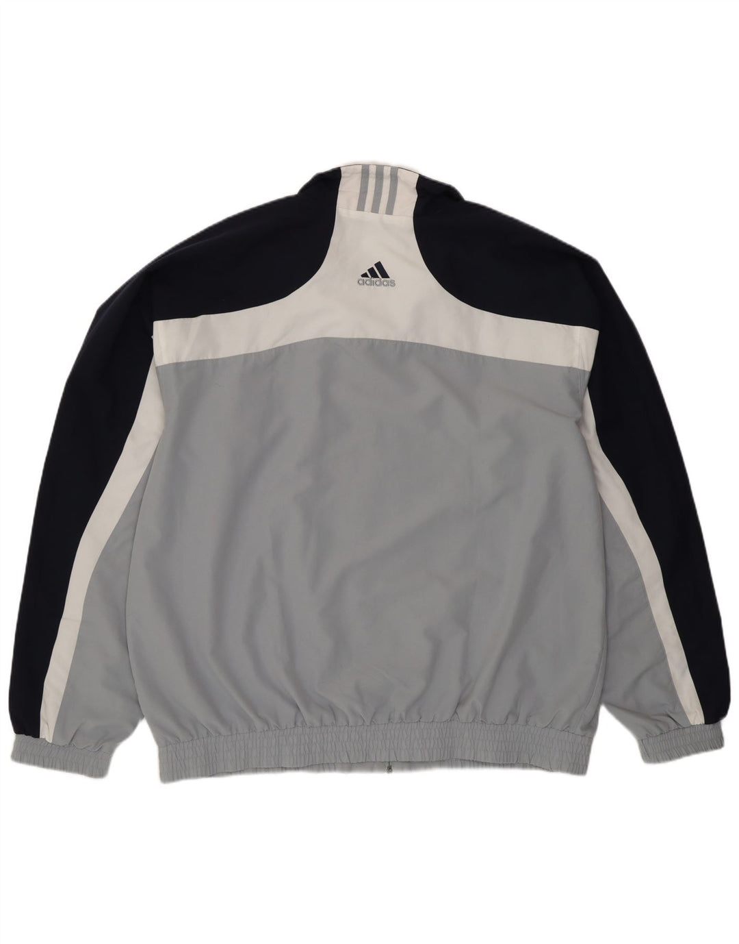 Adidas Chaqueta de chándal para hombre UK 46/48 XL Gris Colorblock Poliéster