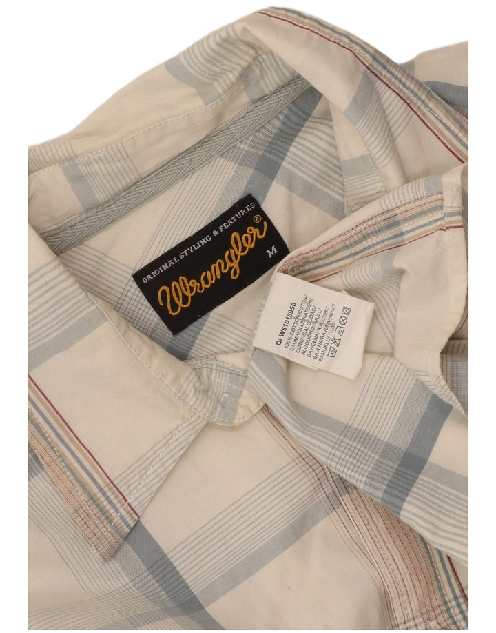 Camisa Wrangler Hombre Medium White Check Cotton