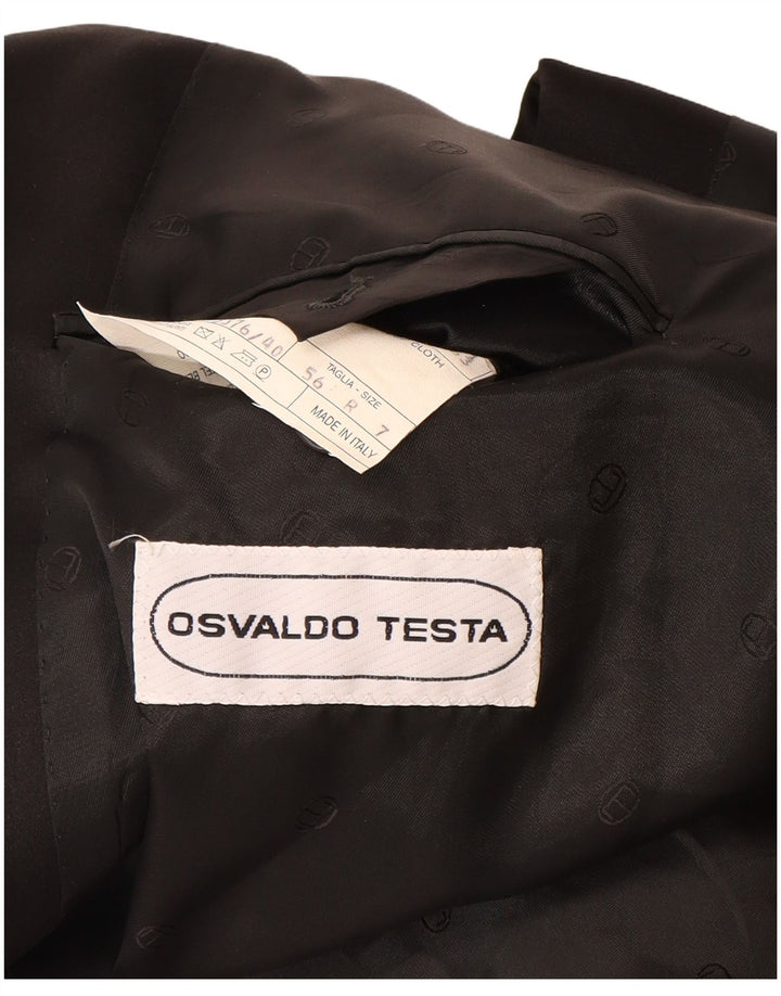 Osvaldo Testa Chaqueta tipo blazer con doble botonadura para hombre UK 40 Large Black