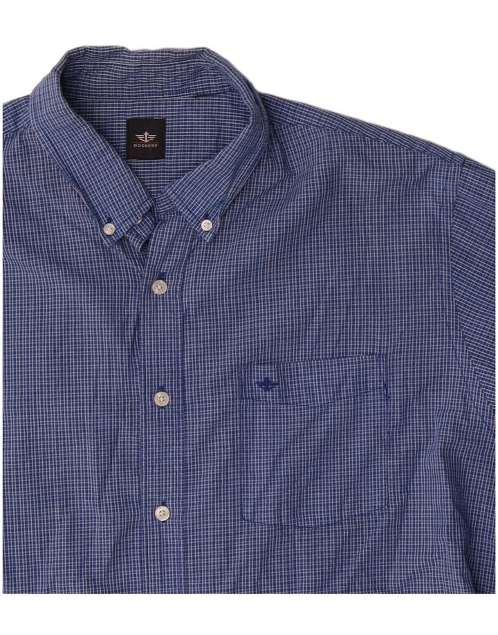 Camisa Dockers Hombre XL Cuadros Azules