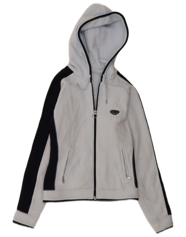 CHAMPION Chaqueta polar con capucha para mujer UK 40 Grande Azul Colorblock