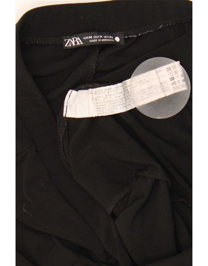 Zara Mujer Pantalón Casual Slim Mediano W28 L34 Negro Poliéster