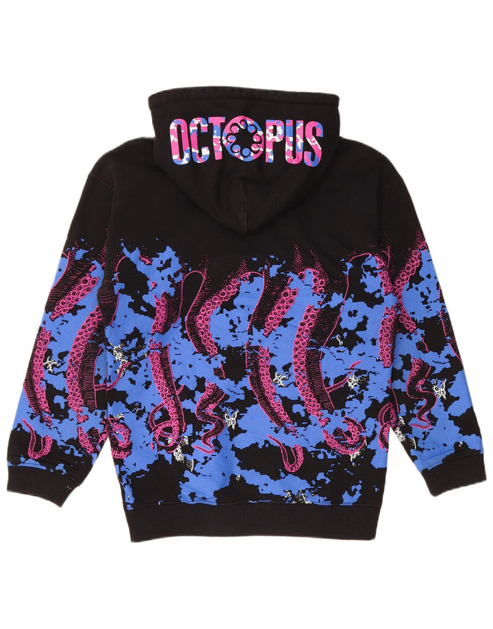 OCTOPUS Hombre Sudadera con capucha gráfica Jersey Pequeño Negro Colorblock Algodón
