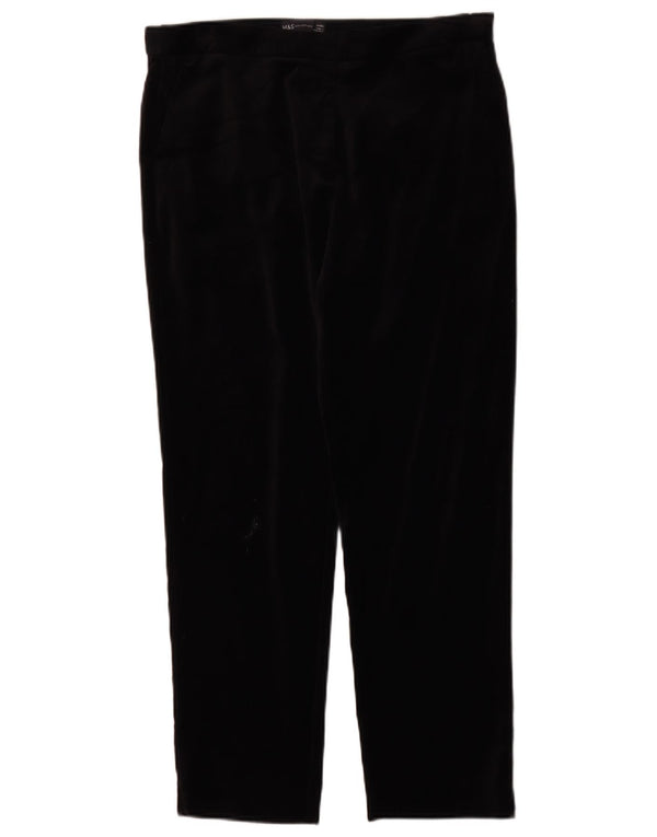 Marks & Spencer Pantalones chinos rectos para mujer UK 40 Large W34 L27 Negro