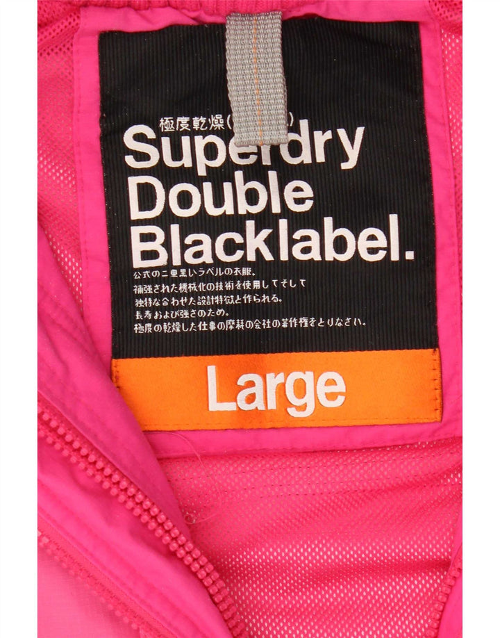 Superdry Chaqueta impermeable gráfica para mujer UK 44 Large Nylon rosa