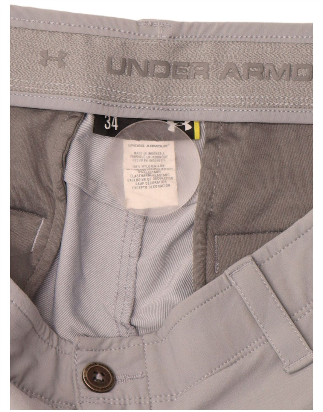 UMBRO Pantalones cortos chinos para hombre W34 Nylon gris grande