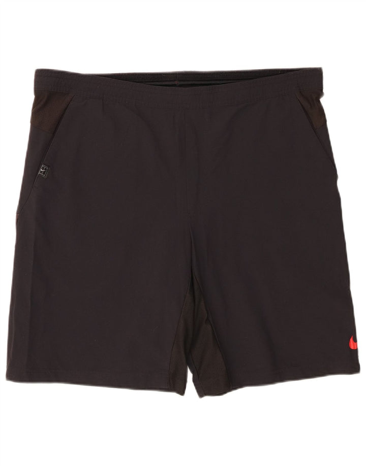 Pantalones cortos deportivos Nike de nailon color block en negro mediano para hombre