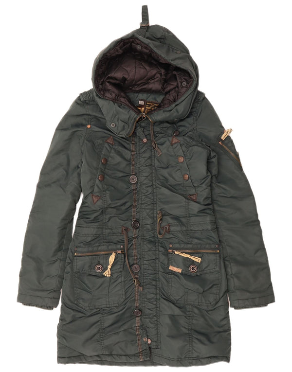 KHUJO Parka con capucha para hombre UK 38 Medium Green