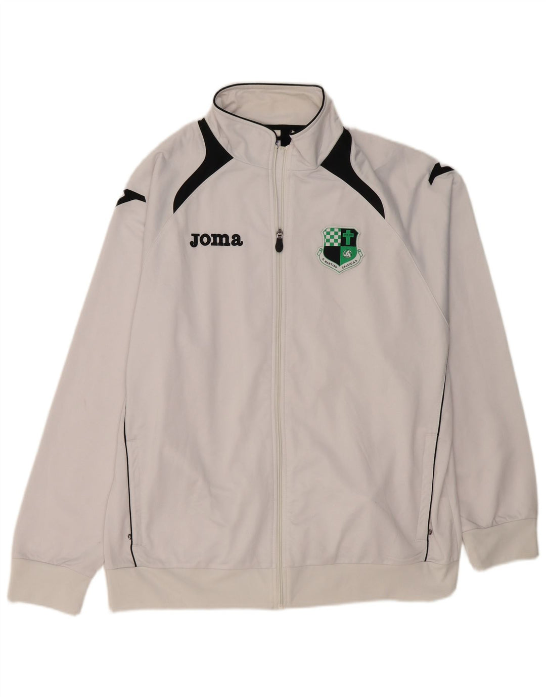 JOMA Chaqueta de chándal para hombre 2XL Blanco Colorblock Poliéster