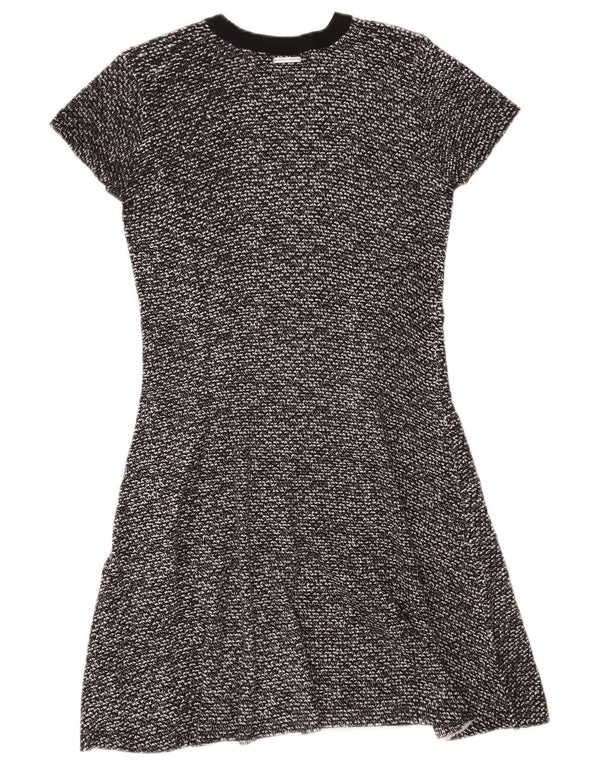 Michael Kors Vestido acampanado para mujer Reino Unido 12 Mediano Algodón moteado negro