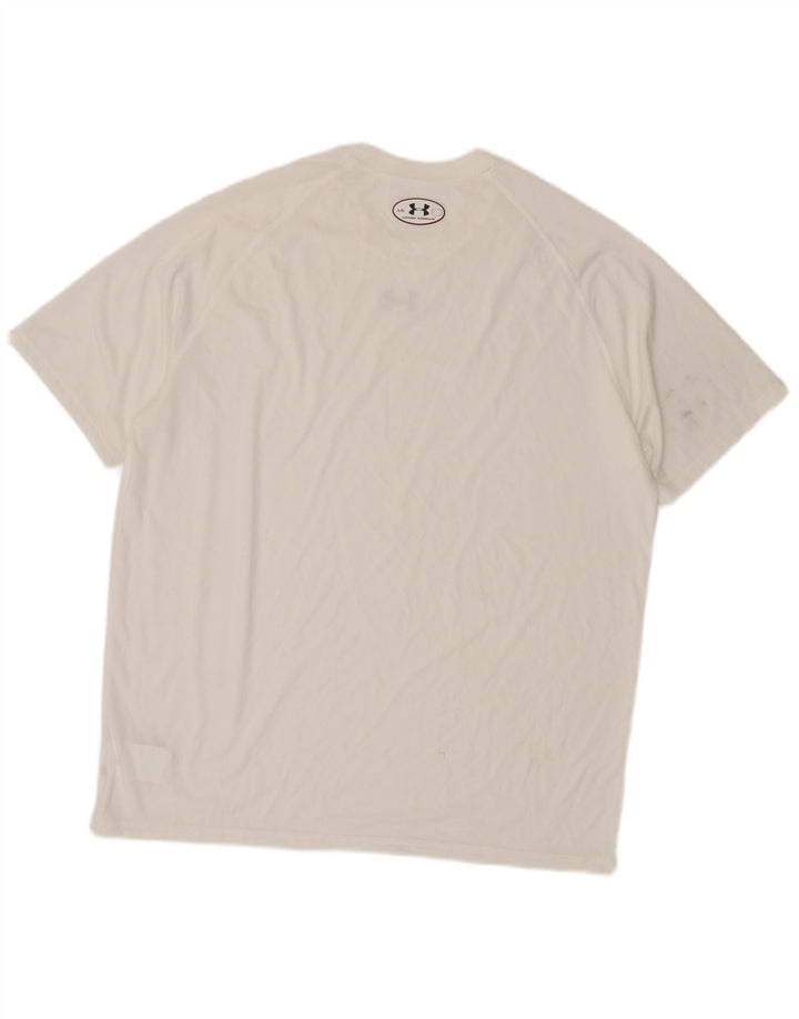 UNDER ARMOUR Camiseta Heat Gear para hombre Top poliéster blanco grande