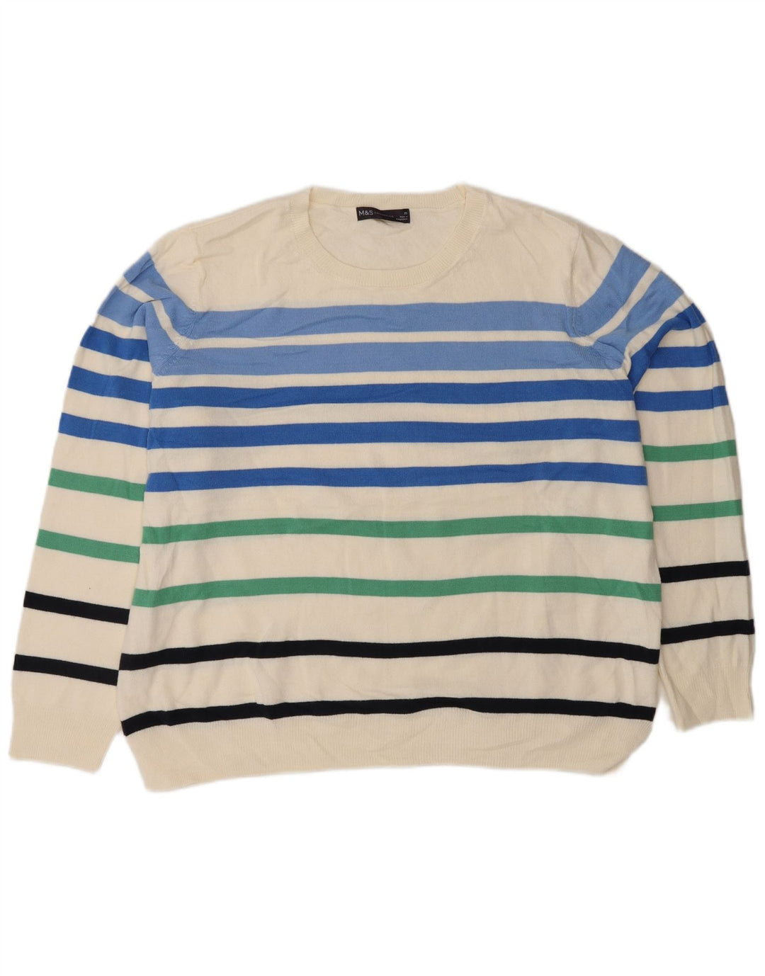 Marks & Spencer Jersey de Cuello Redondo para Mujer UK 20 2XL Multicolor