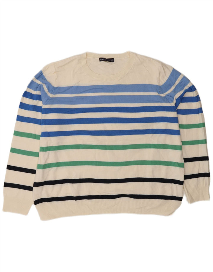 Marks & Spencer Jersey de Cuello Redondo para Mujer UK 20 2XL Multicolor