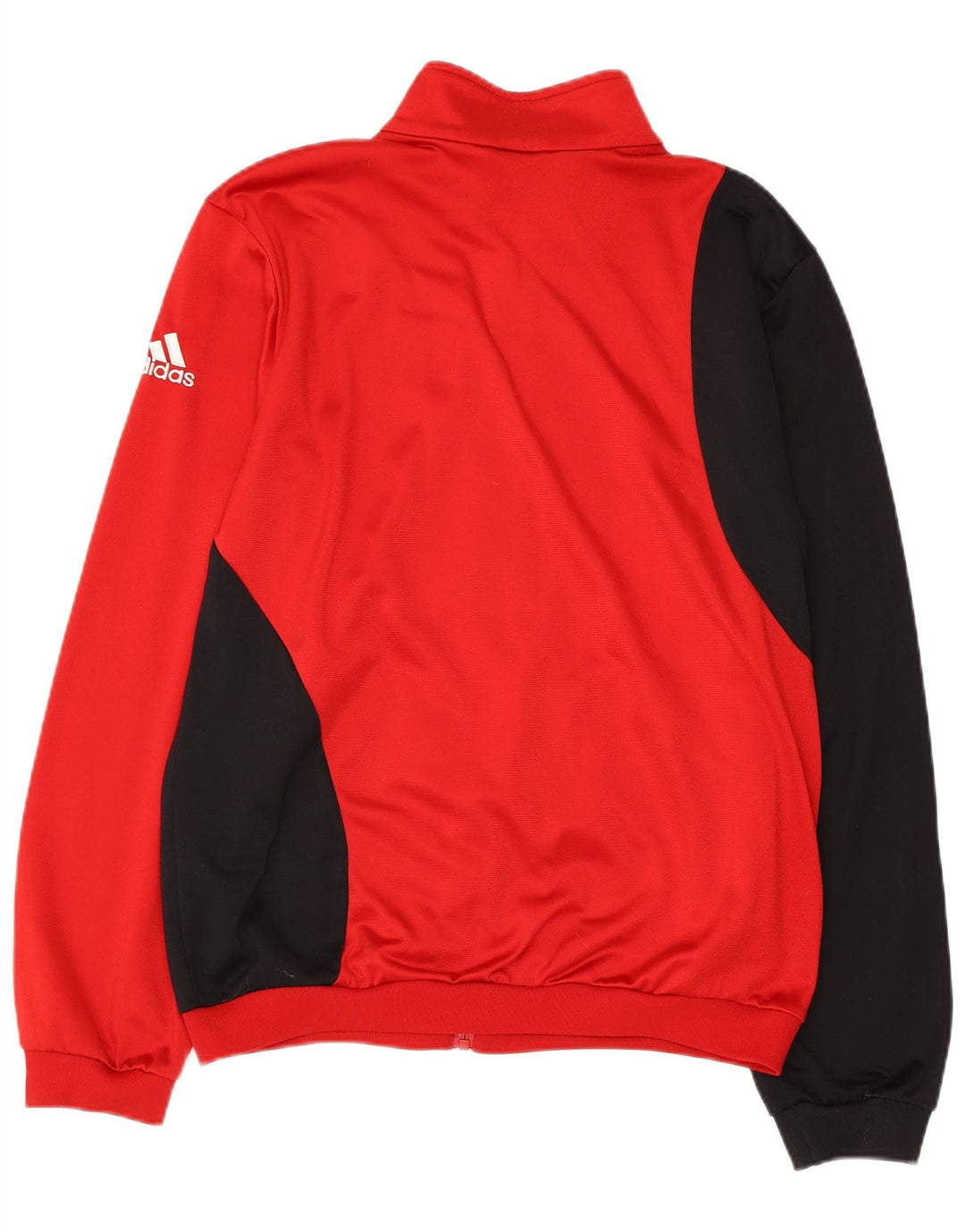 ADIDAS Chaqueta de chándal para hombre UK 40/42 Poliéster con bloques de color rojo mediano