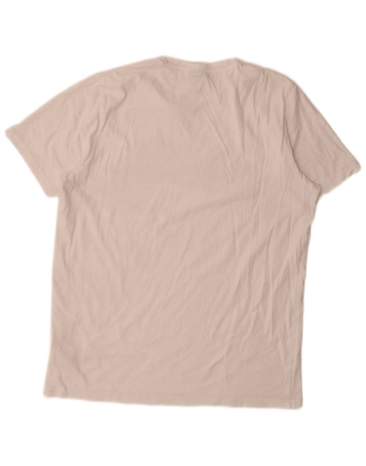 Ellesse - Camiseta gráfica para hombre, talla grande, algodón blanco