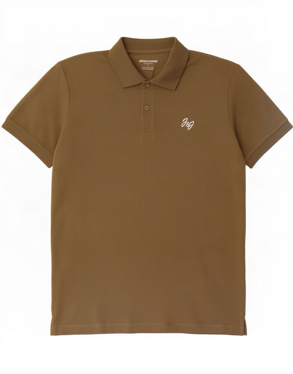 Jack & Jones Polo para hombre de algodón caqui grande