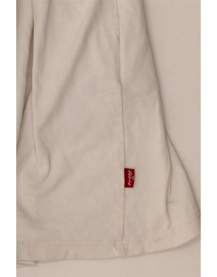 LEVI'S Camiseta gráfica para mujer Top UK 20 2XL Blanco