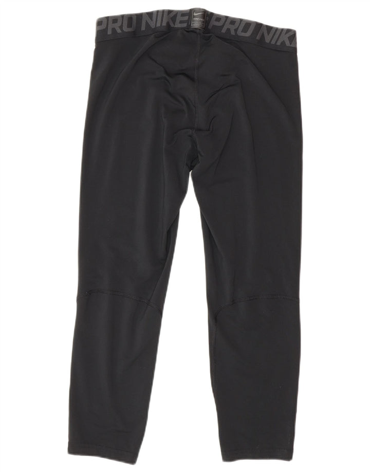 Nike Dri Fit Graphic Crop Leggings para hombre, poliéster negro grande