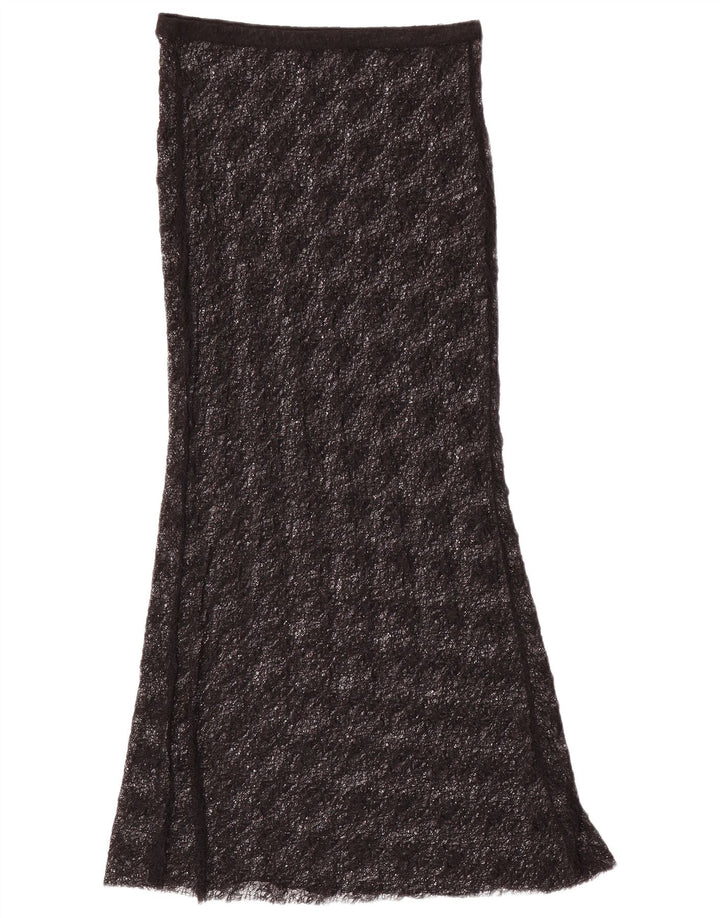 Zara Mujer Falda Maxi De Encaje Mediana W28 Poliamida Negra