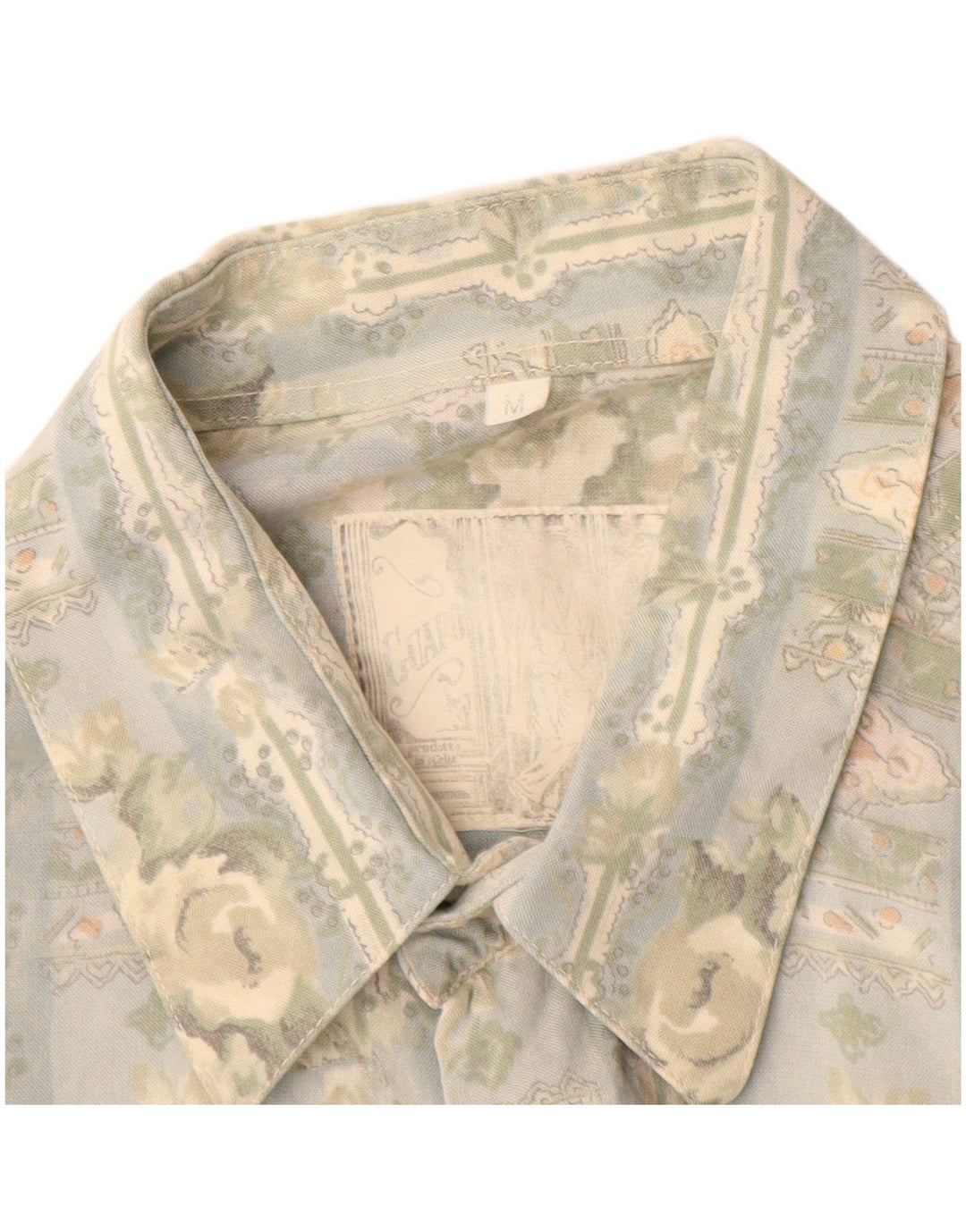 Camisa vintage para hombre azul medio floral