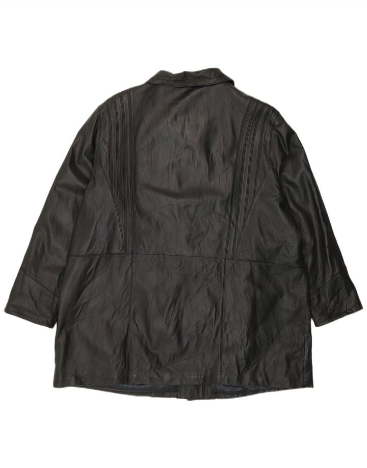 Morena Abrigo de cuero para mujer EU 50 2XL Cuero negro