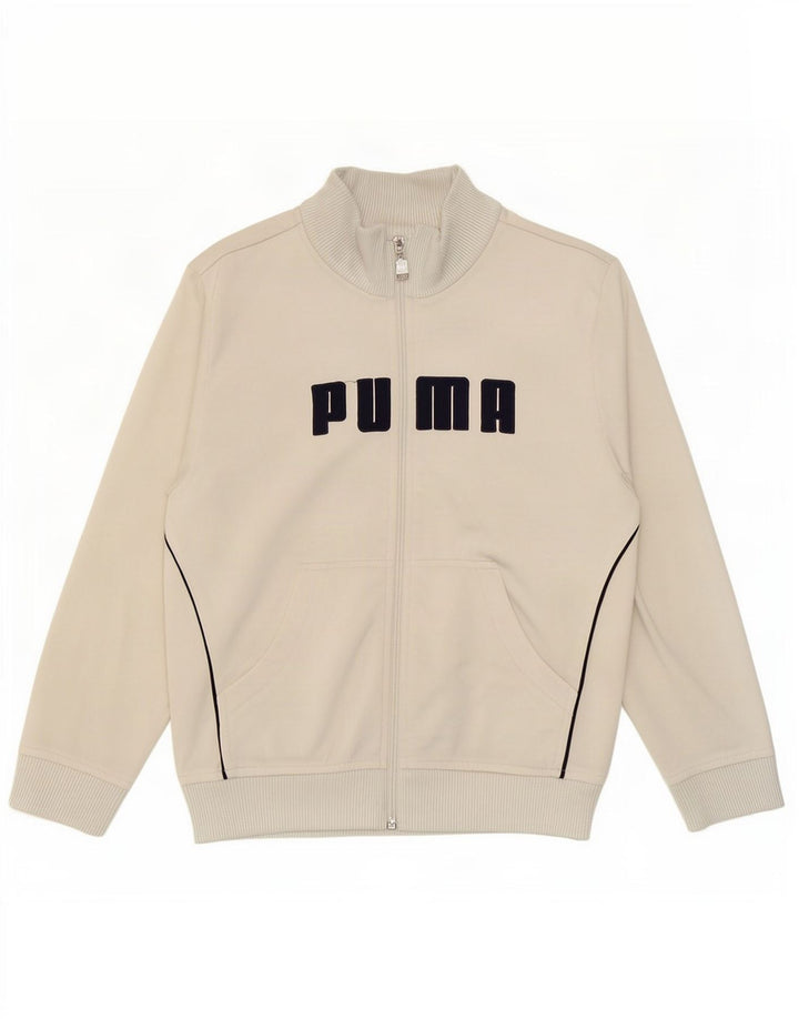 Puma Boys Graphic Chándal Top Chaqueta 7-8 Años Gris Poliéster