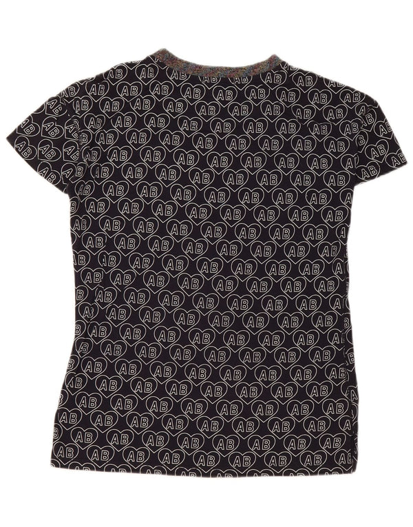 Scotch & Soda Camiseta gráfica para mujer Top UK 6 XS Algodón negro