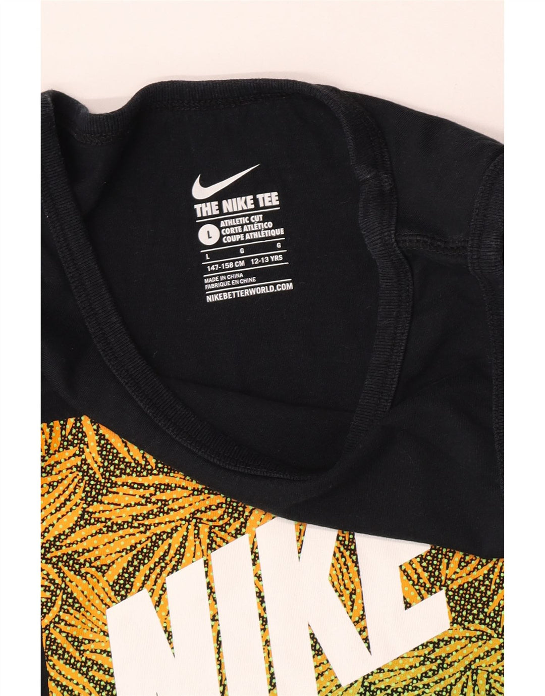 Nike Camiseta sin mangas con gráfico de corte atlético para niños 12-13 años Grande Negro