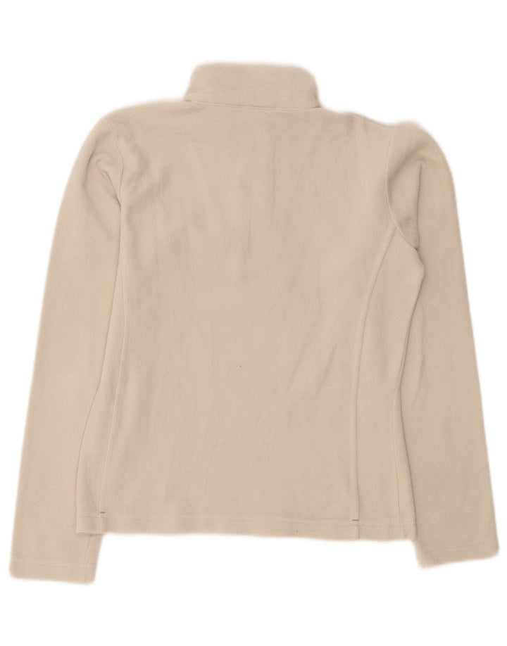 Champion Jersey de forro polar con cuello y cremallera para mujer UK 10 Small Beige Poliéster