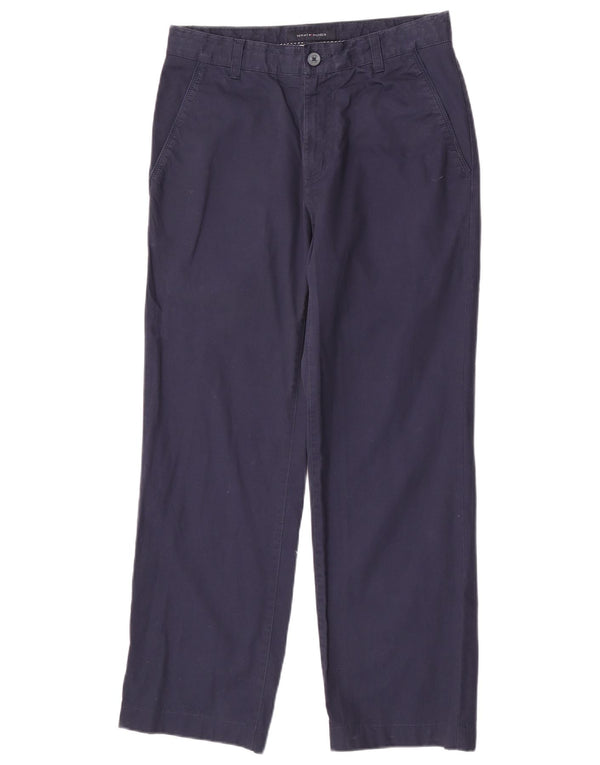 Tommy Hilfiger Pantalón chino recto para hombre W29 L30 Algodón azul marino