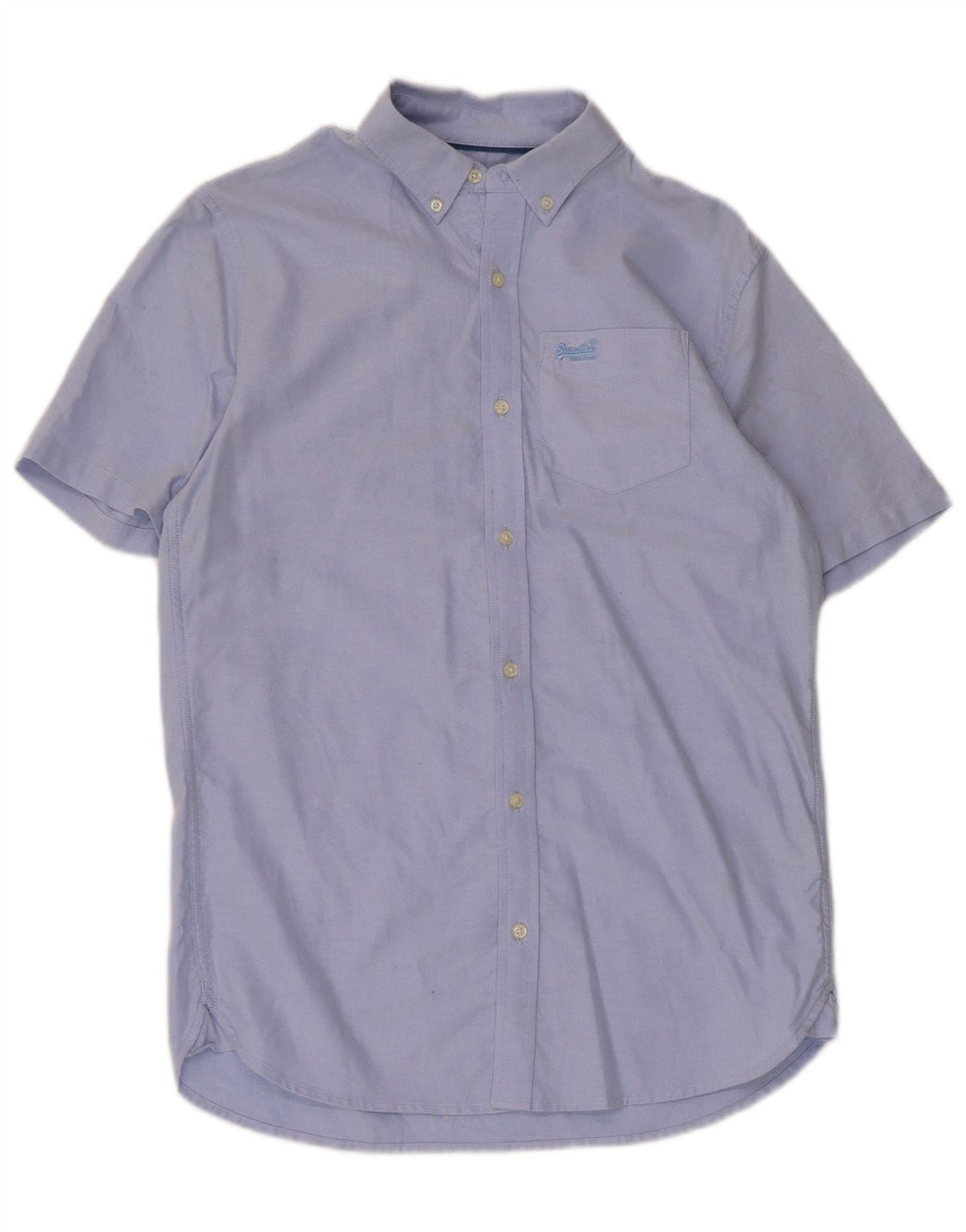Superdry Camisa Regular Fit De Manga Corta Para Hombre De Algodón Azul Pequeño