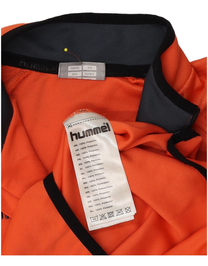 Hummel Camiseta de chándal con estampado gráfico para niños 15-16 años, color naranja