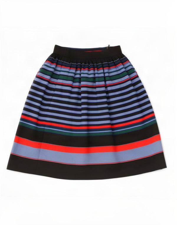 Zara Mujer Falda Acampanada XS W24 Poliéster Rayas Multicolor