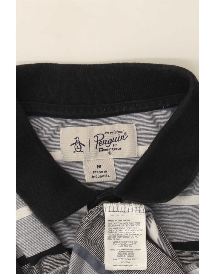 Polo Penguin Hombre De Algodón A Rayas Gris Medio