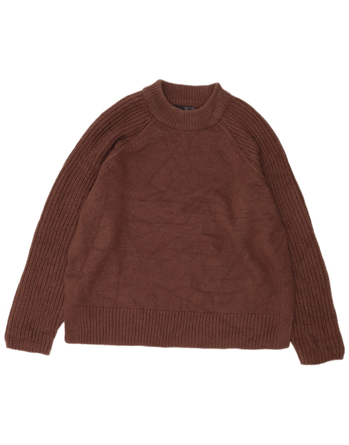 Marks & Spencer Suéter con Cuello Alto para Hombre Acrílico Marrón Grande
