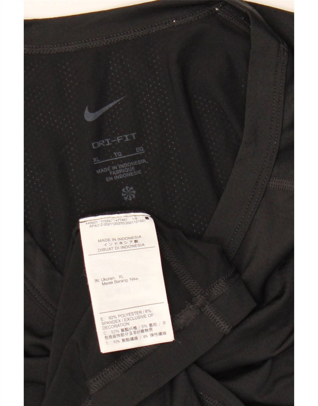 Camiseta Nike Hombre Top XL Negro Poliéster