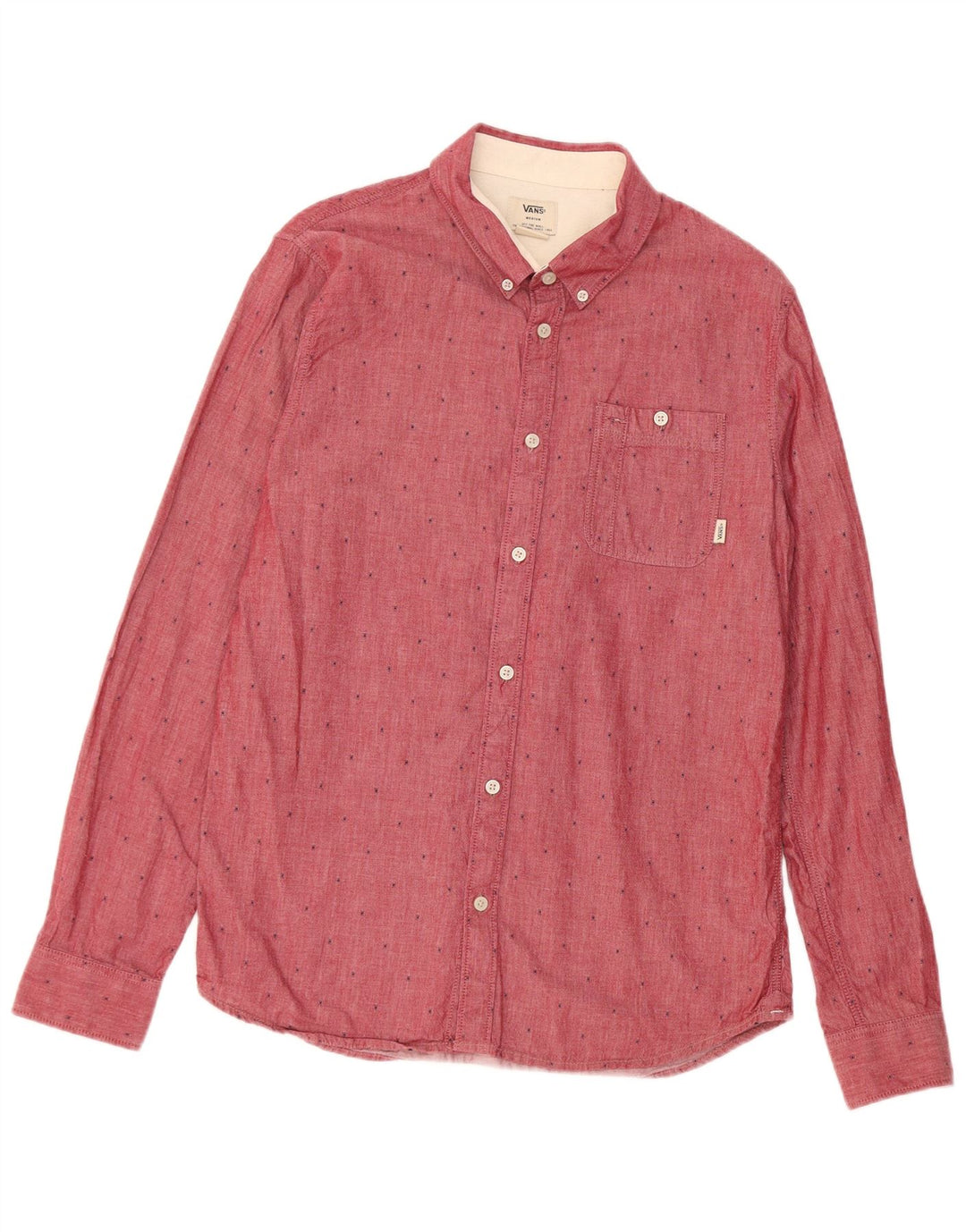 Camisa Vans Hombre Mediana De Algodón Con Manchas Rojas