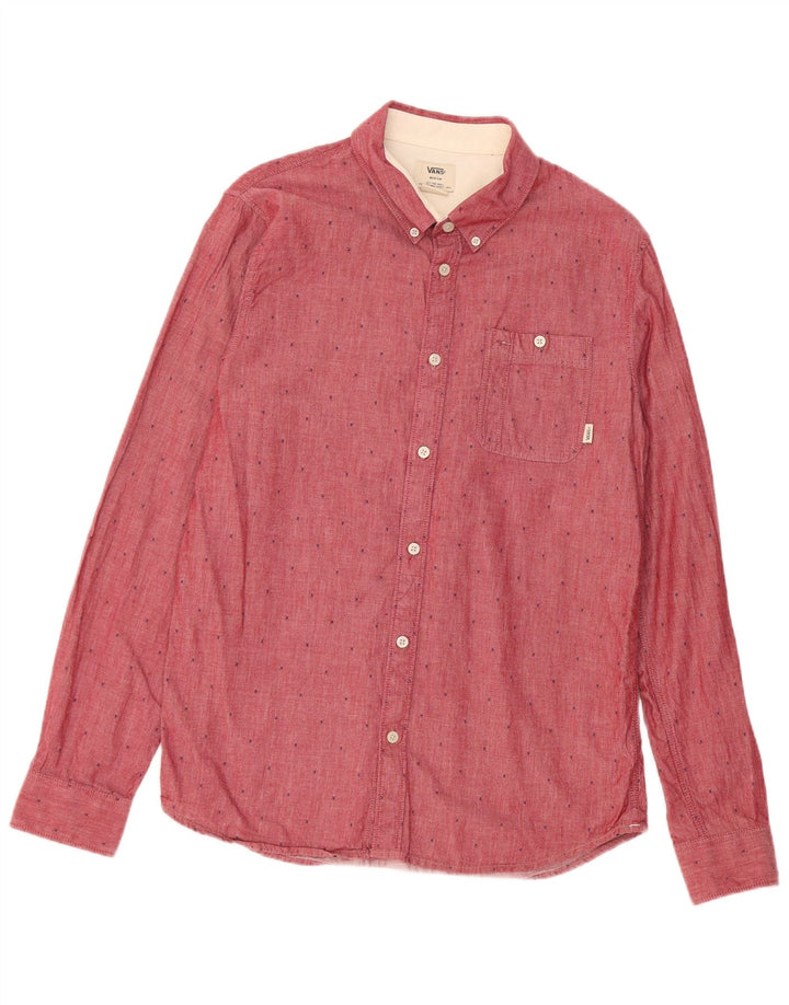 Camisa Vans Hombre Mediana De Algodón Con Manchas Rojas