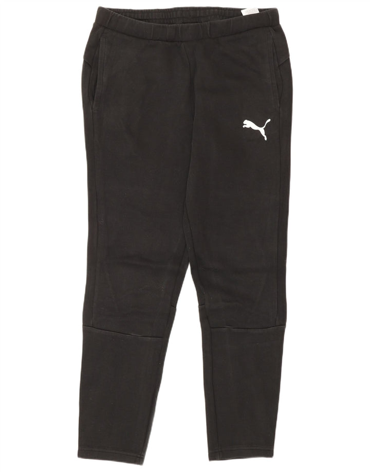 Pantalones de chándal PUMA para hombre, algodón negro mediano