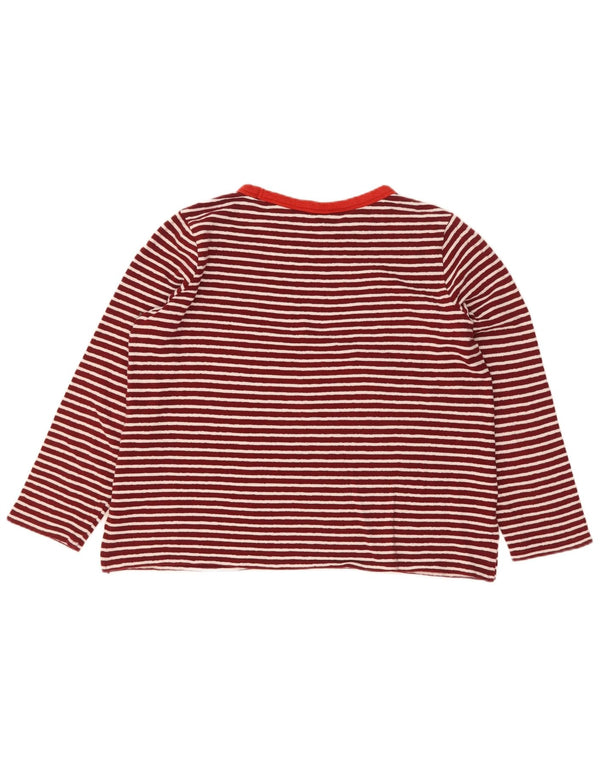 Marks & Spencer Top para mujer de manga larga UK 46 Grande Algodón a rayas rojas