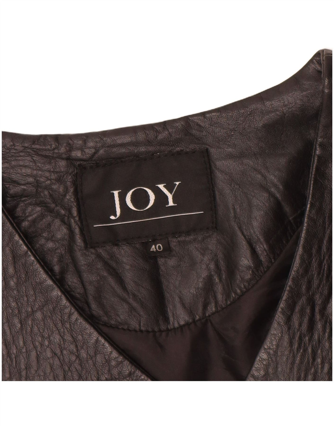 Joy Chaqueta de cuero para mujer EU 40 Cuero negro mediano