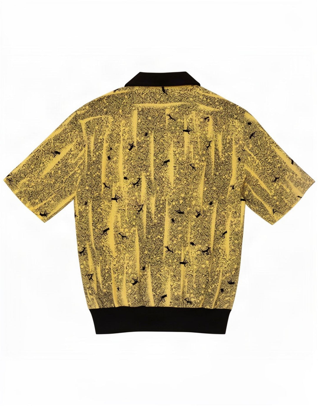 Desiree Camisa tipo pulóver con estampado abstracto de gran tamaño para mujer, talla 44, color amarillo
