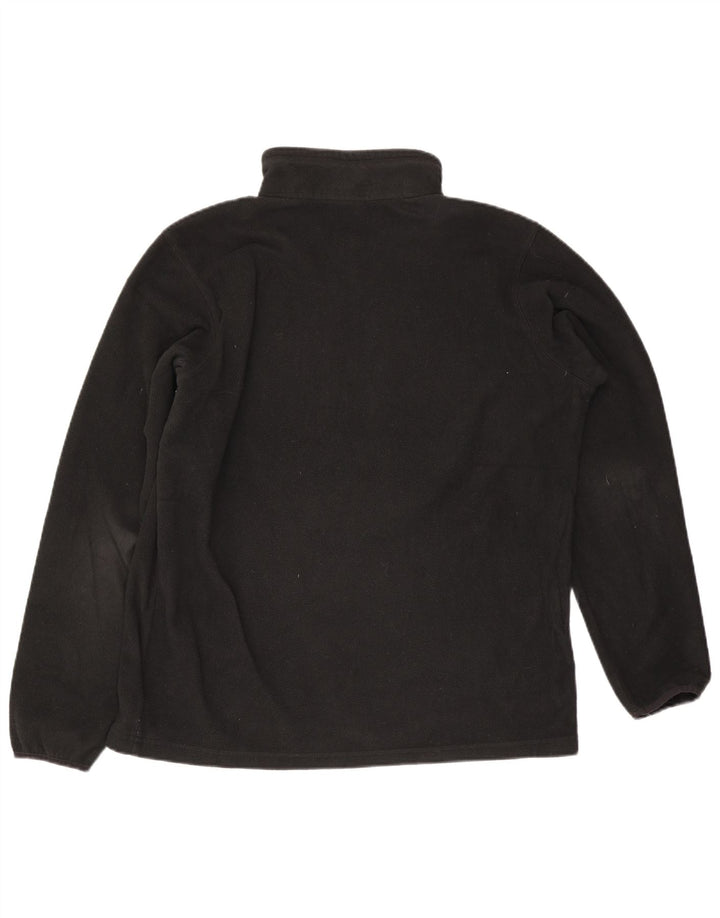 Columbia - Jersey de forro polar con cuello y cremallera para hombre, talla grande, poliéster negro