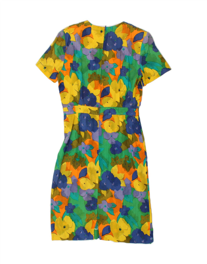 MARY WEST Womens Sheath Dress IT 42 Medium Multicoloured Floral Cotton Vintage Mary West and Second-Hand Mary West from Messina Hembry 