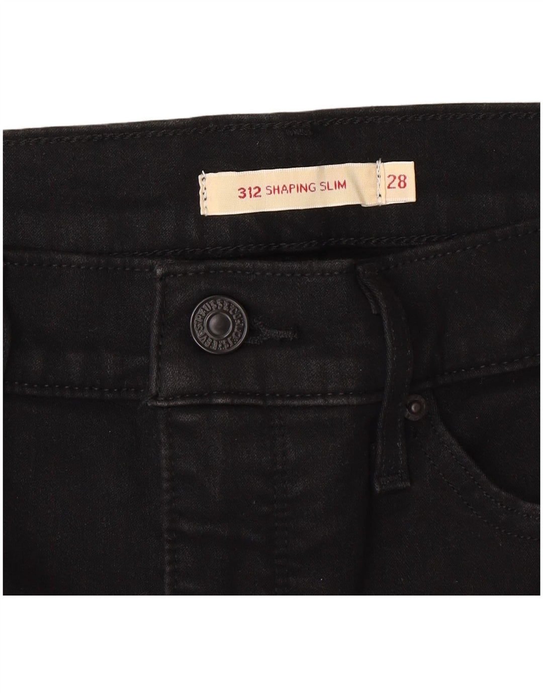Levi's Mujer 312 Shaping Slim Jeans W28 L32 Algodón Negro