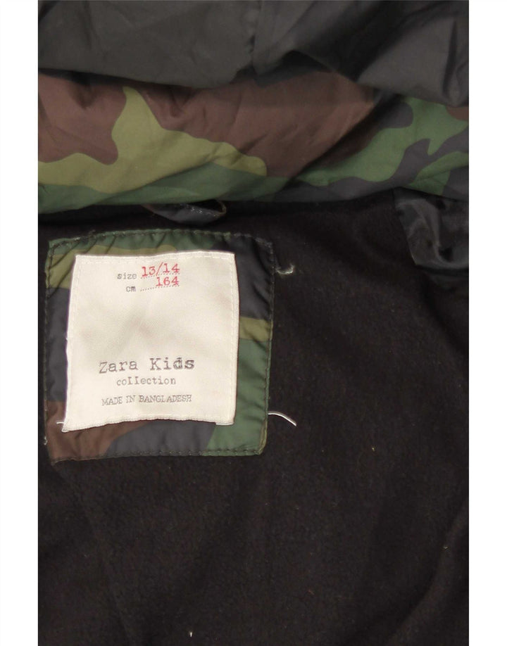 Zara Cazadora acolchada con capucha para niño 13-14 años multicolor camuflaje