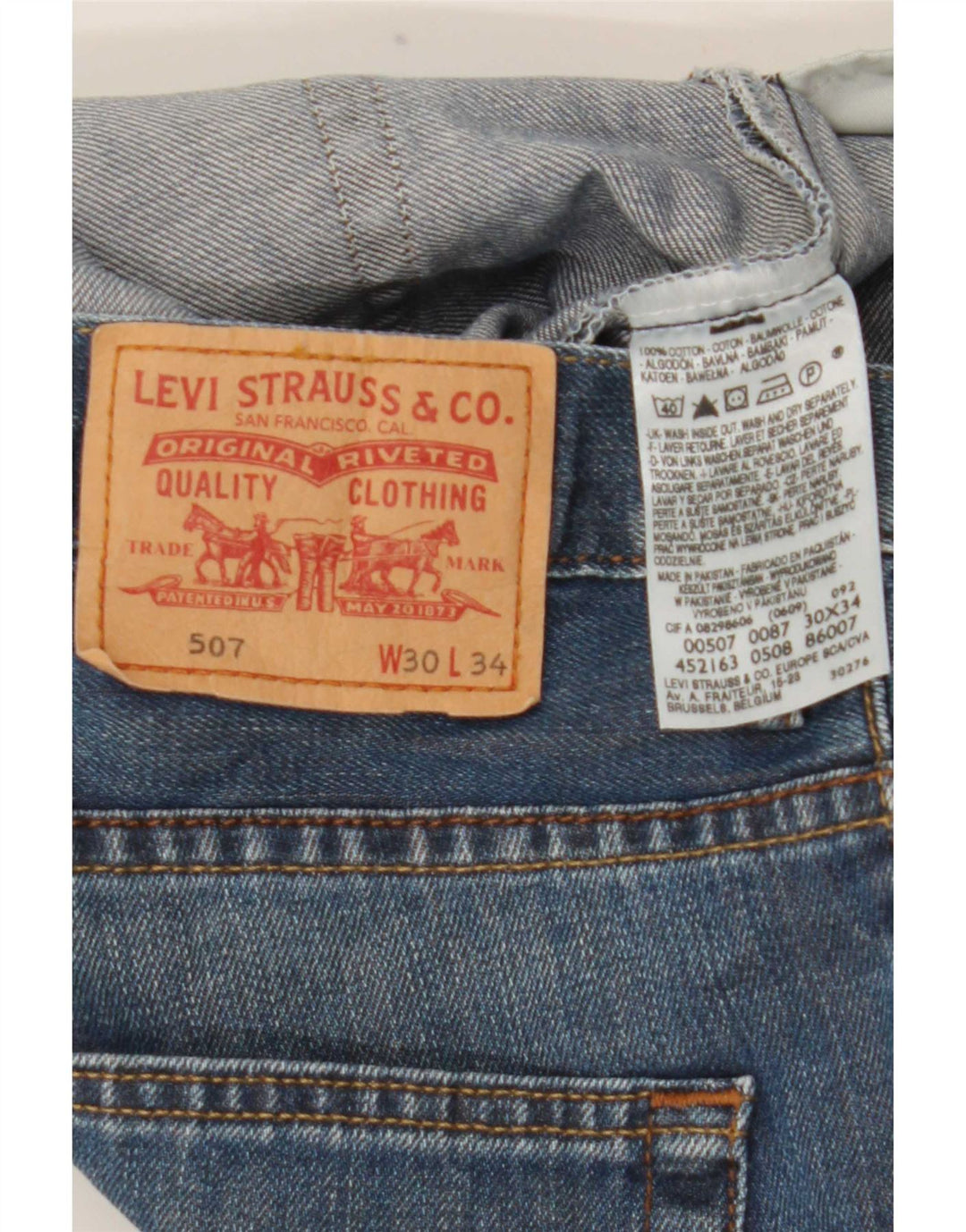 Levi's Hombre 507 Vaqueros Bootcut W30 L30 Algodón Azul