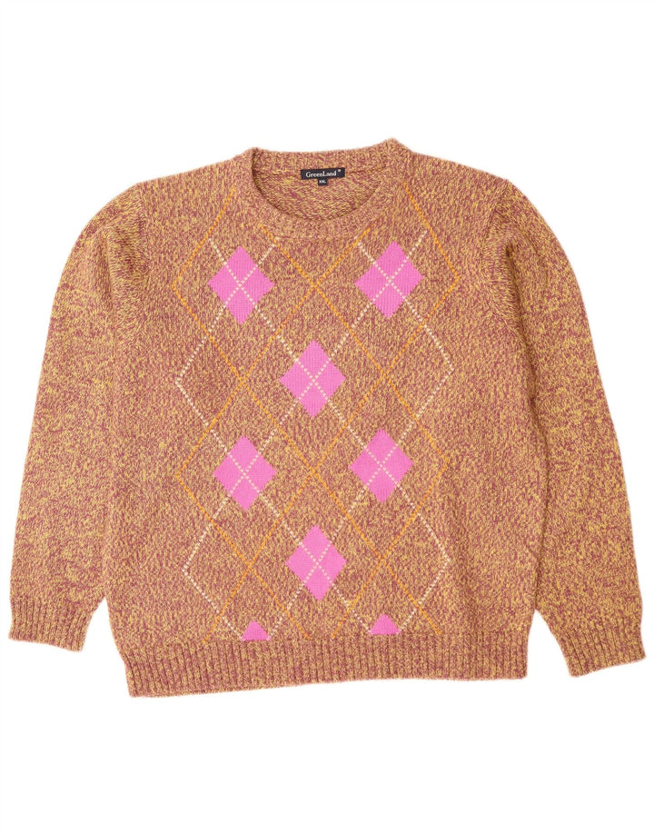 GREENLAND Mujer UK 20 2XL Acrílico Argyle/Diamante Multicolor